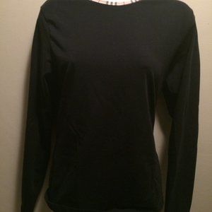 Burberry Black L/S womens tee shirt Large